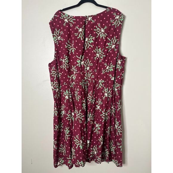 Emily and Fin Dress Plus Size 4X Lucy Dress Polka Dot Floral Fit & Flare Pleated - Picture 6 of 12